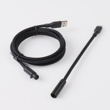 Mechanical black Keyboard Usb Data Cable Aviation Connector Type C Coiled Cable For Mechanical Gaming Keyboard